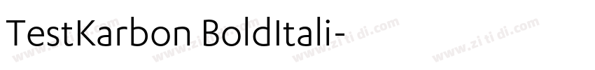 TestKarbon BoldItali字体转换 TestKarbon BoldItali字体转换